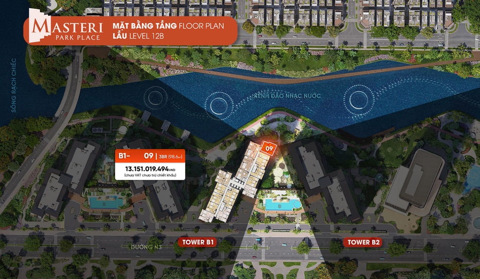 Listing căn hộ dự án Masteri Park Place The Global City