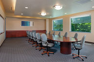 Hybrid technology, bright and air boardroom is available for your next board meeting.