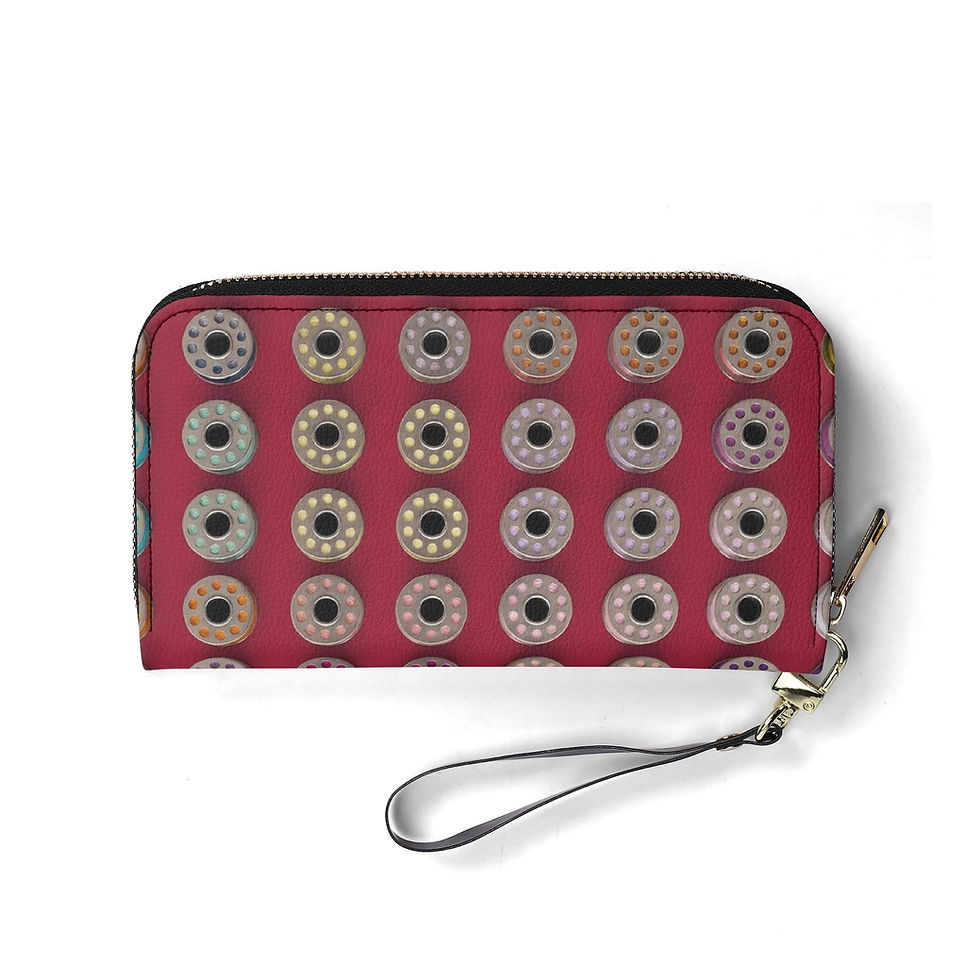 Thumbnail: Brieftasche ZIP Bobine bordeaux