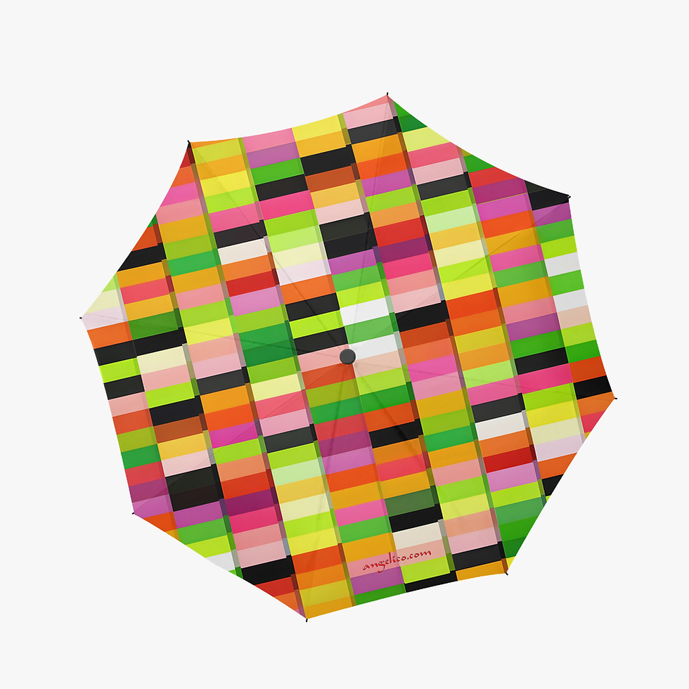 Regenschirm Kleine Farbfelder orange