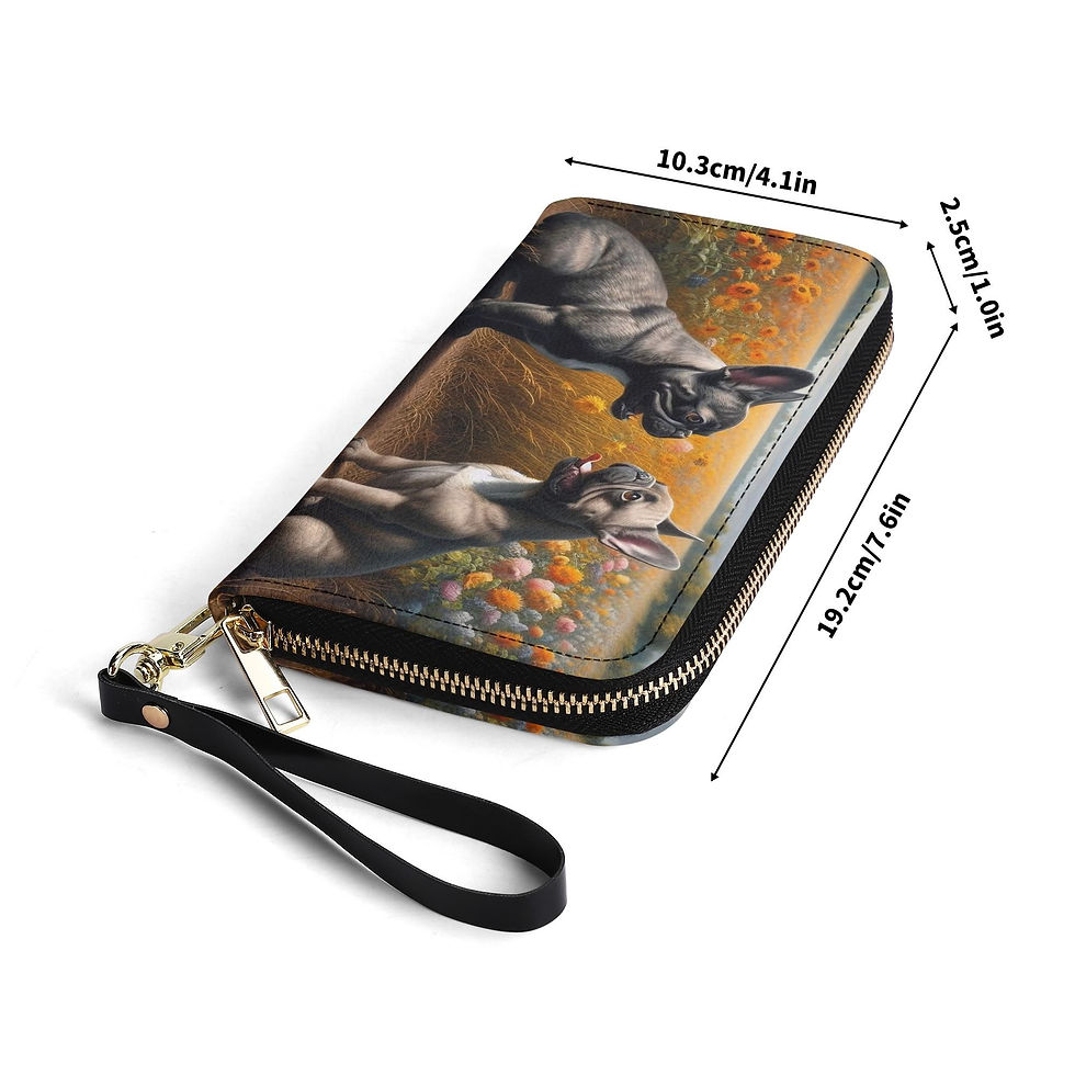 Miniaturbild: Brieftasche ZIP Französische Bulldogge
