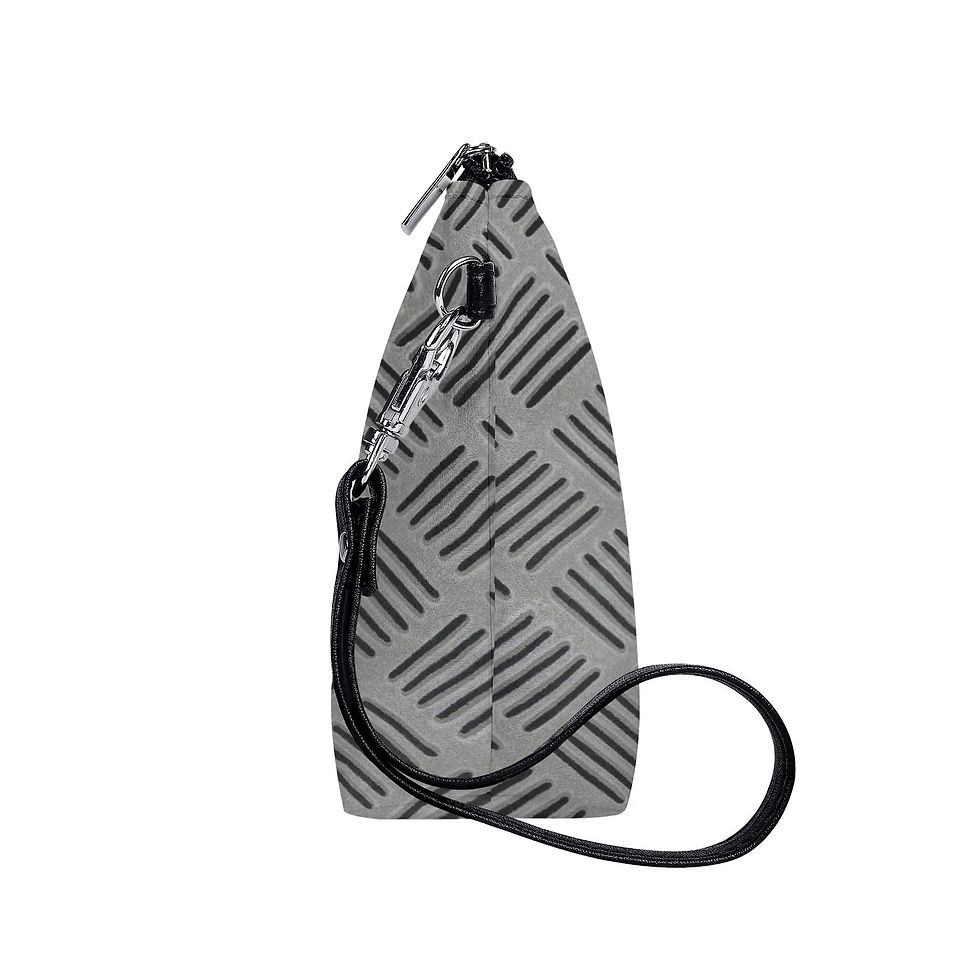 Miniaturbild: Kosmetiktasche Riffelblech grau