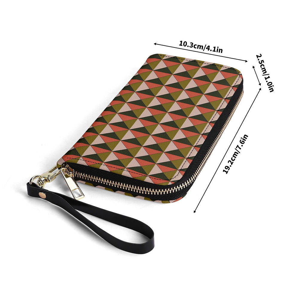 Thumbnail: Brieftasche ZIP Pyramiden ocker