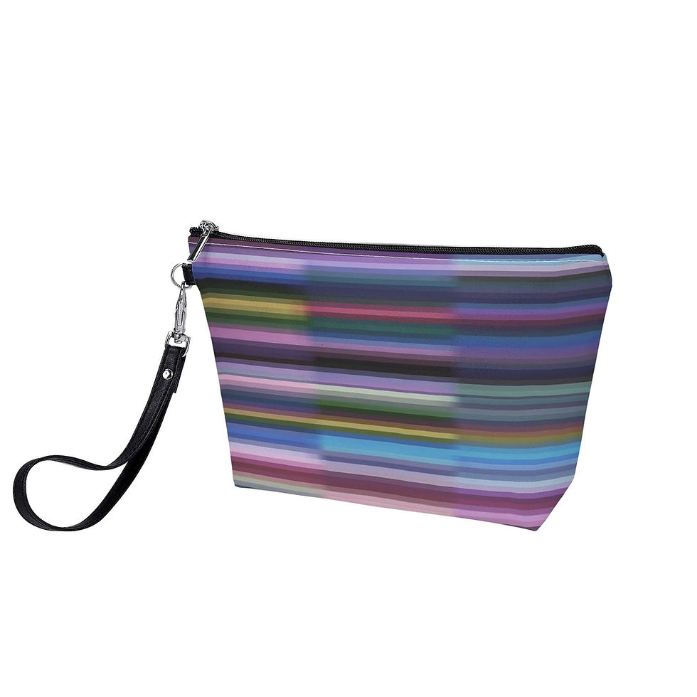 Thumbnail: Kosmetiktasche Streifen dégradé blur blau