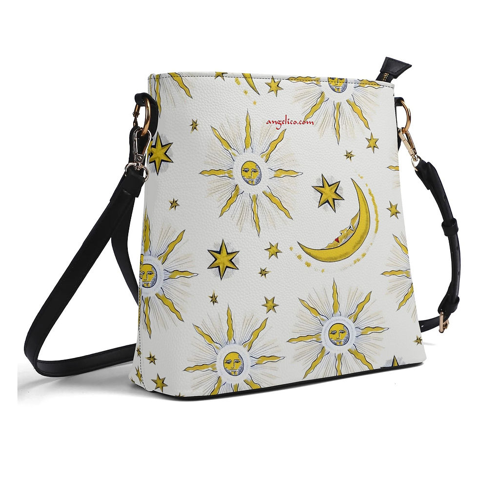 Thumbnail: Beuteltasche Sonne Mond und Sterne