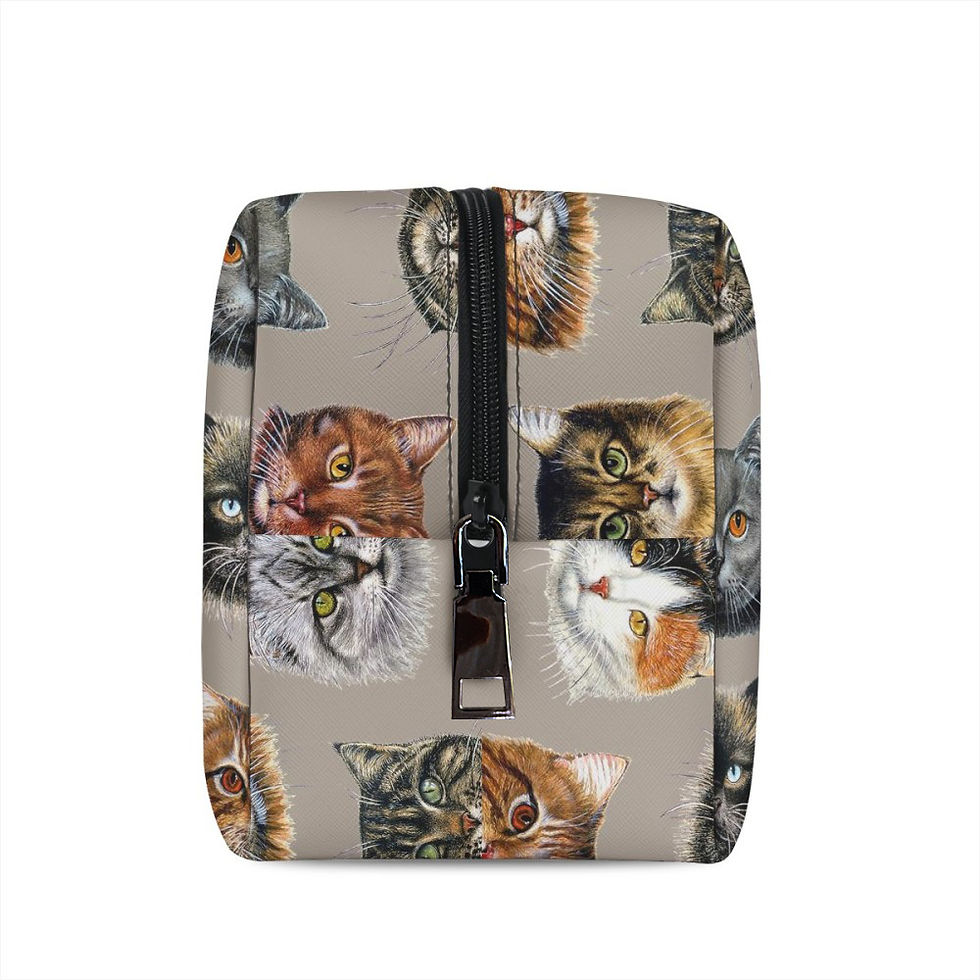 Thumbnail: XL-Necessaire | Kulturbeutel Katzen