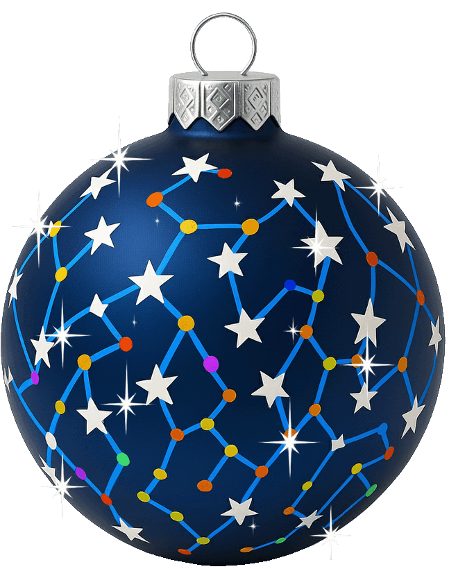 Weihnachtskugel Sternbilder blau GIF.gif