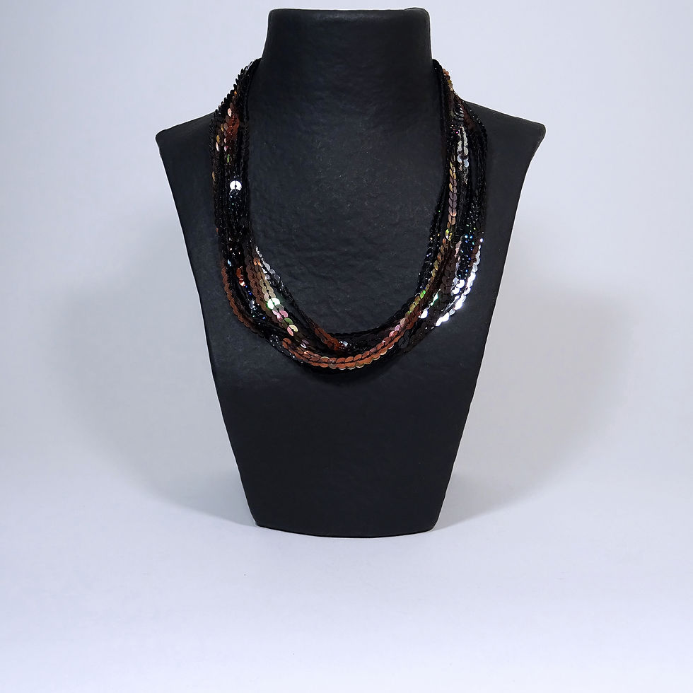 Miniaturbild: Collier Paillettes middle schwarz