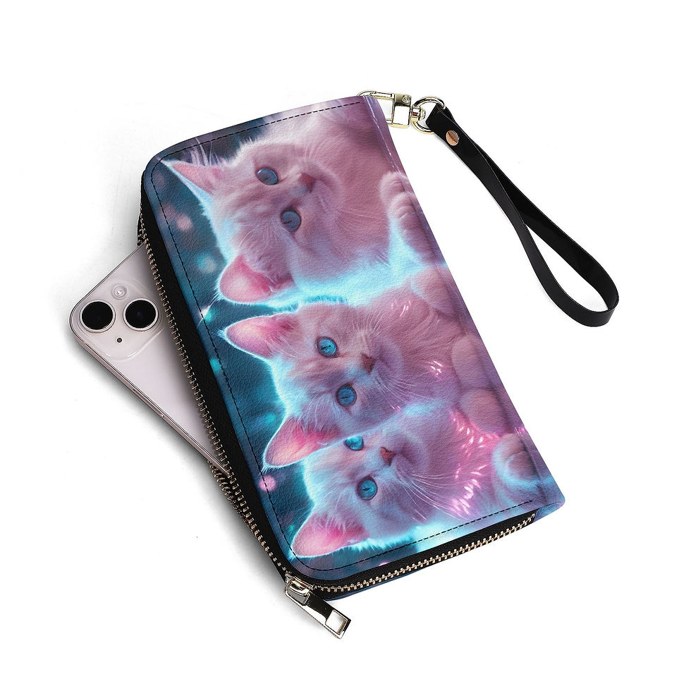 Thumbnail: Brieftasche ZIP Magische Katzenwelt