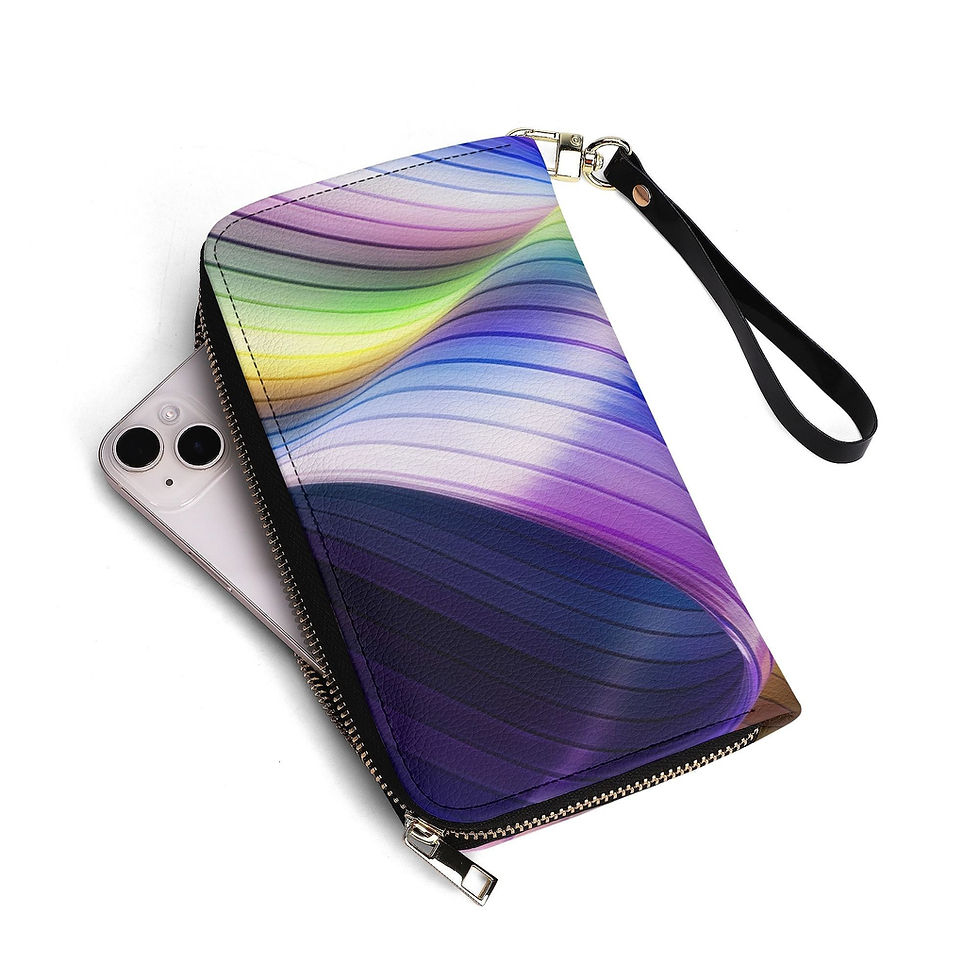 Miniaturbild: Brieftasche ZIP Strahlende Bänder