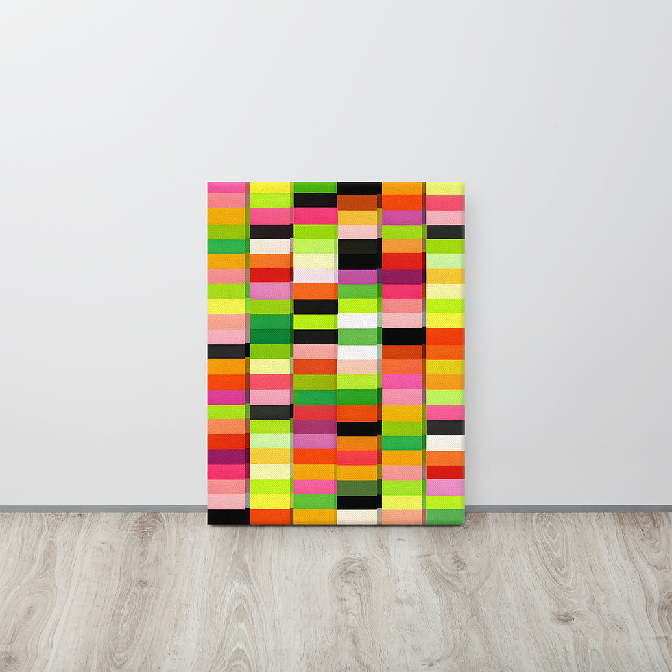 Wandbild Kleine Farbfelder orange