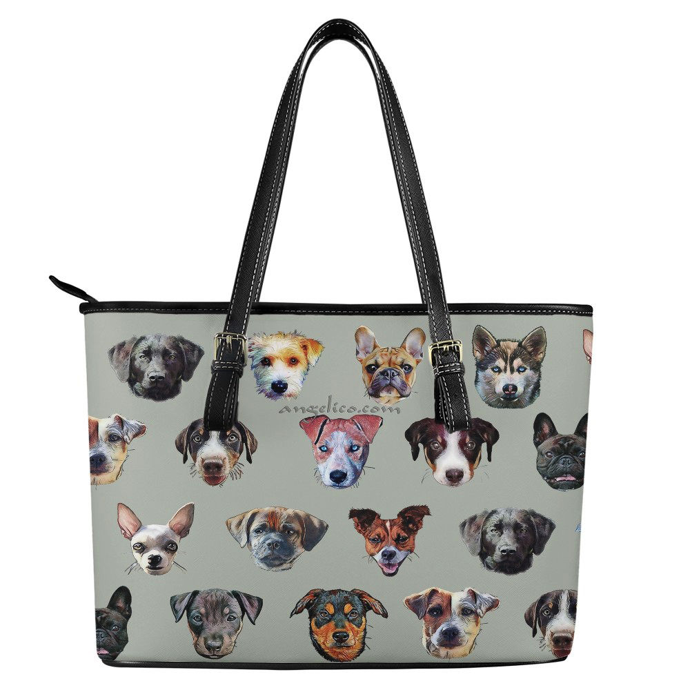 Shopper Hunde taupe
