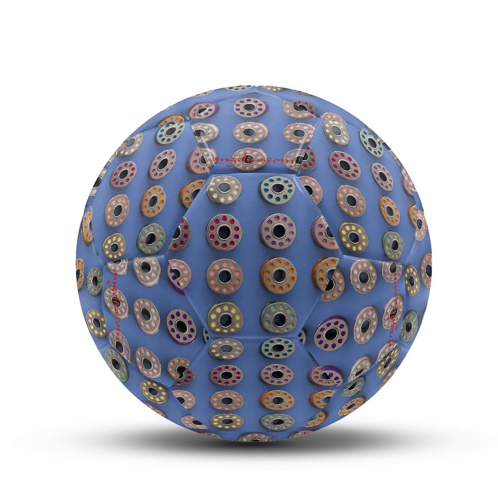 Fussball Bobine hellblau