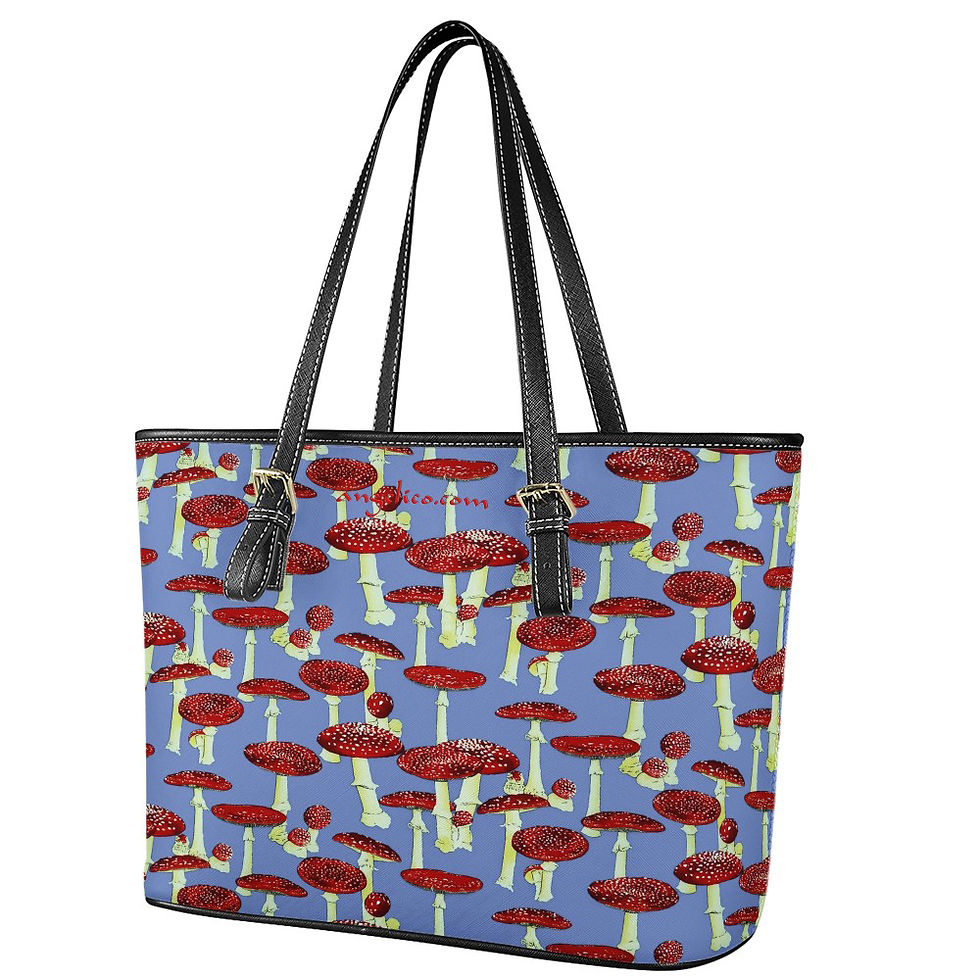 Shopper Fliegenpilze hellblau
