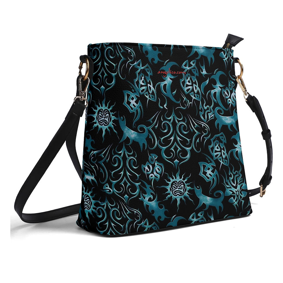 Beuteltasche Tattoo schwarz