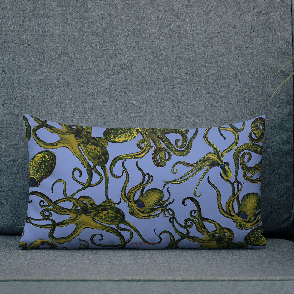 Miniaturbild: deko-kissen octopuss hellblau