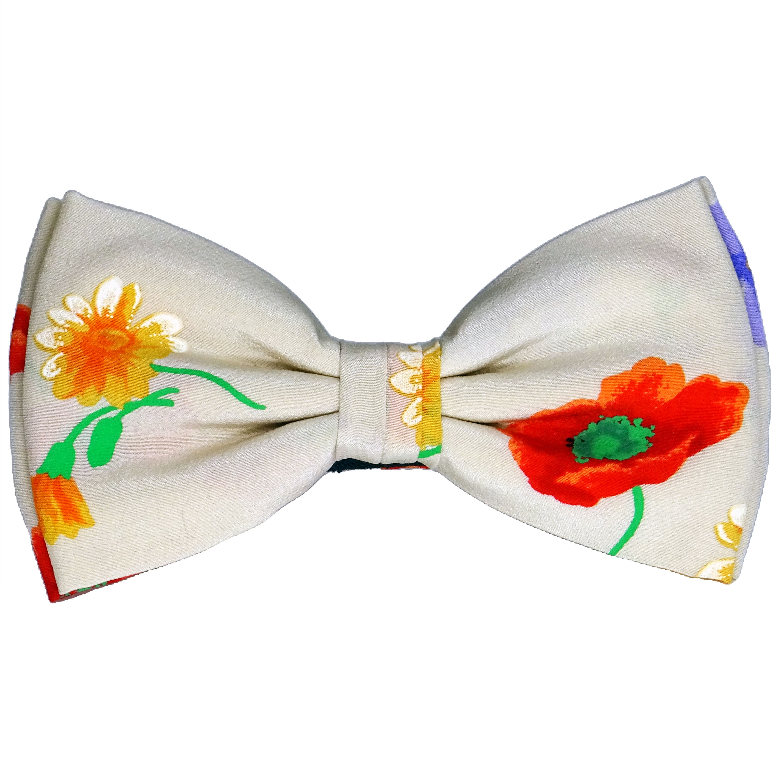 Seidenfliege Mohnblume écru