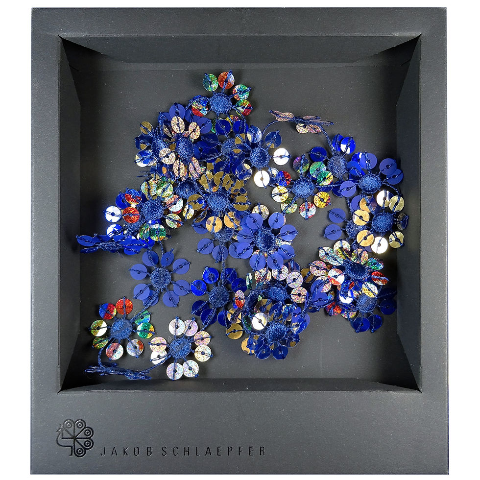 Thumbnail: Necklace Guipure Blue