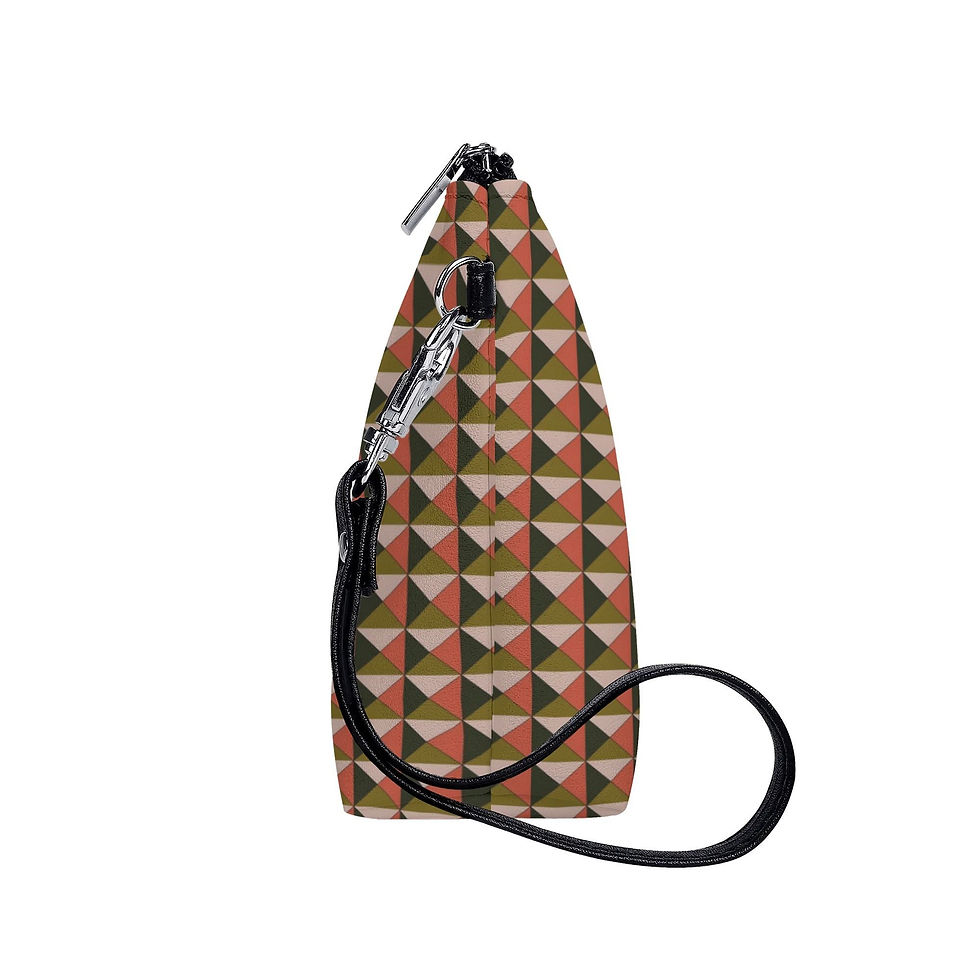Thumbnail: Kosmetiktasche Pyramiden ocker
