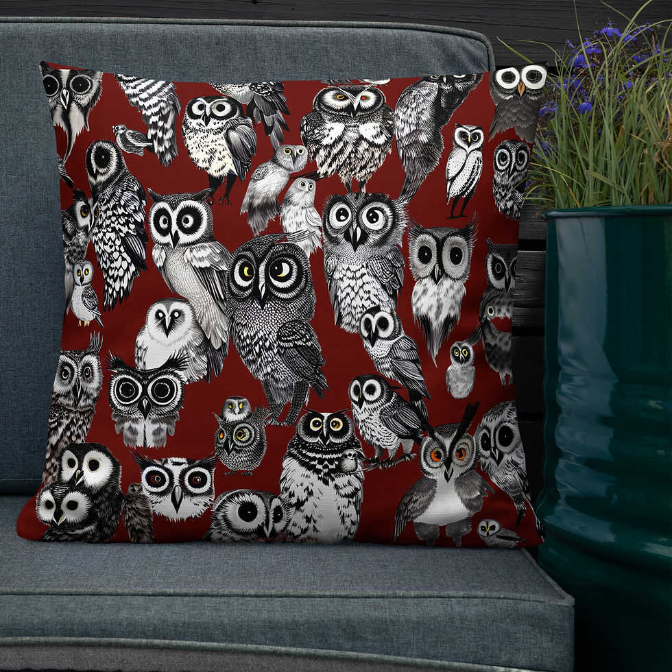 Thumbnail: Deco Cushion Owls