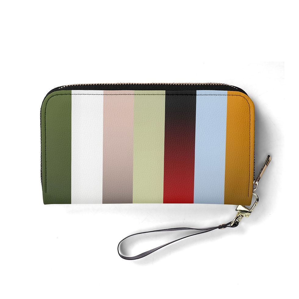 Thumbnail: Brieftasche ZIP Streifen dégradé rot