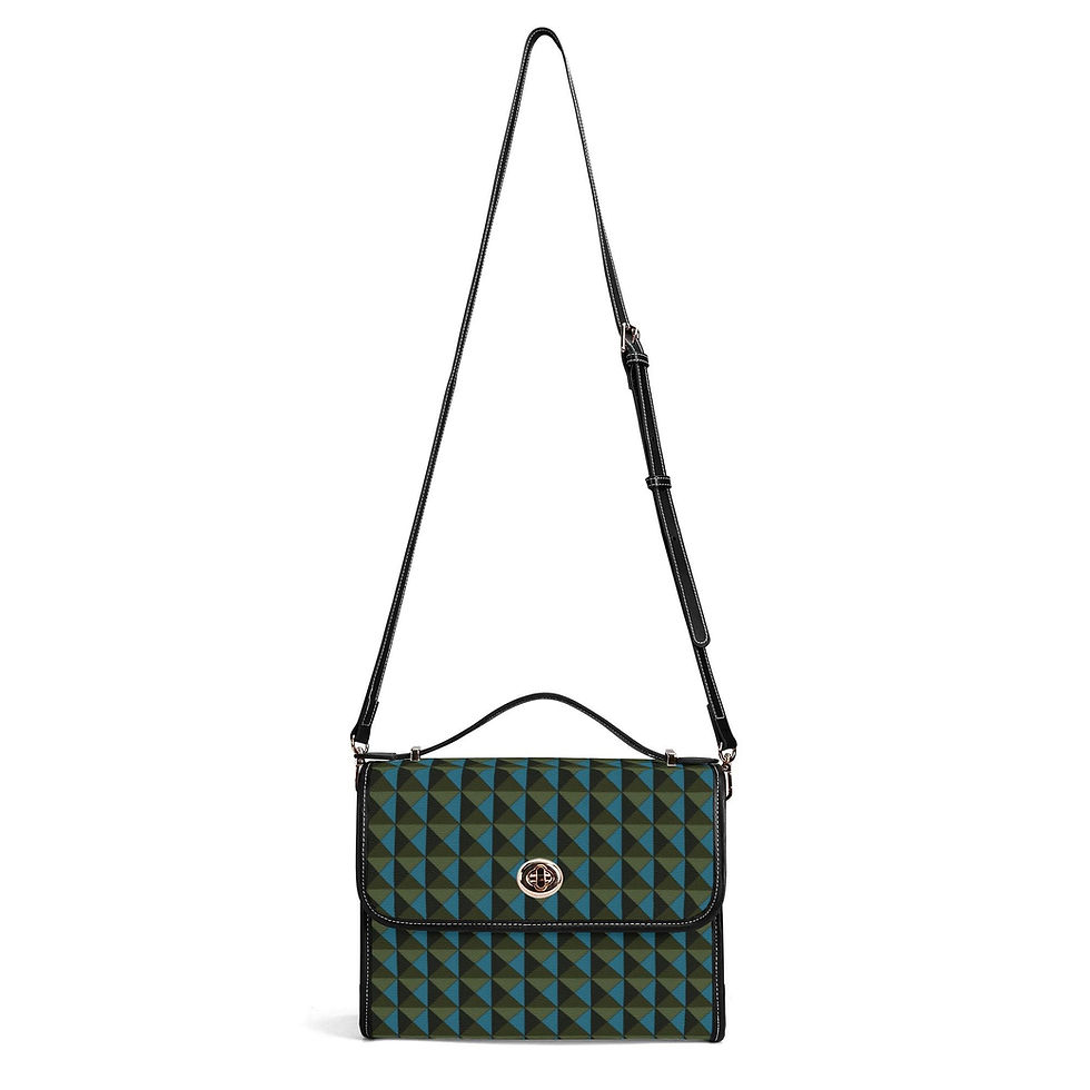 Thumbnail: Handtasche Pyramiden petrol