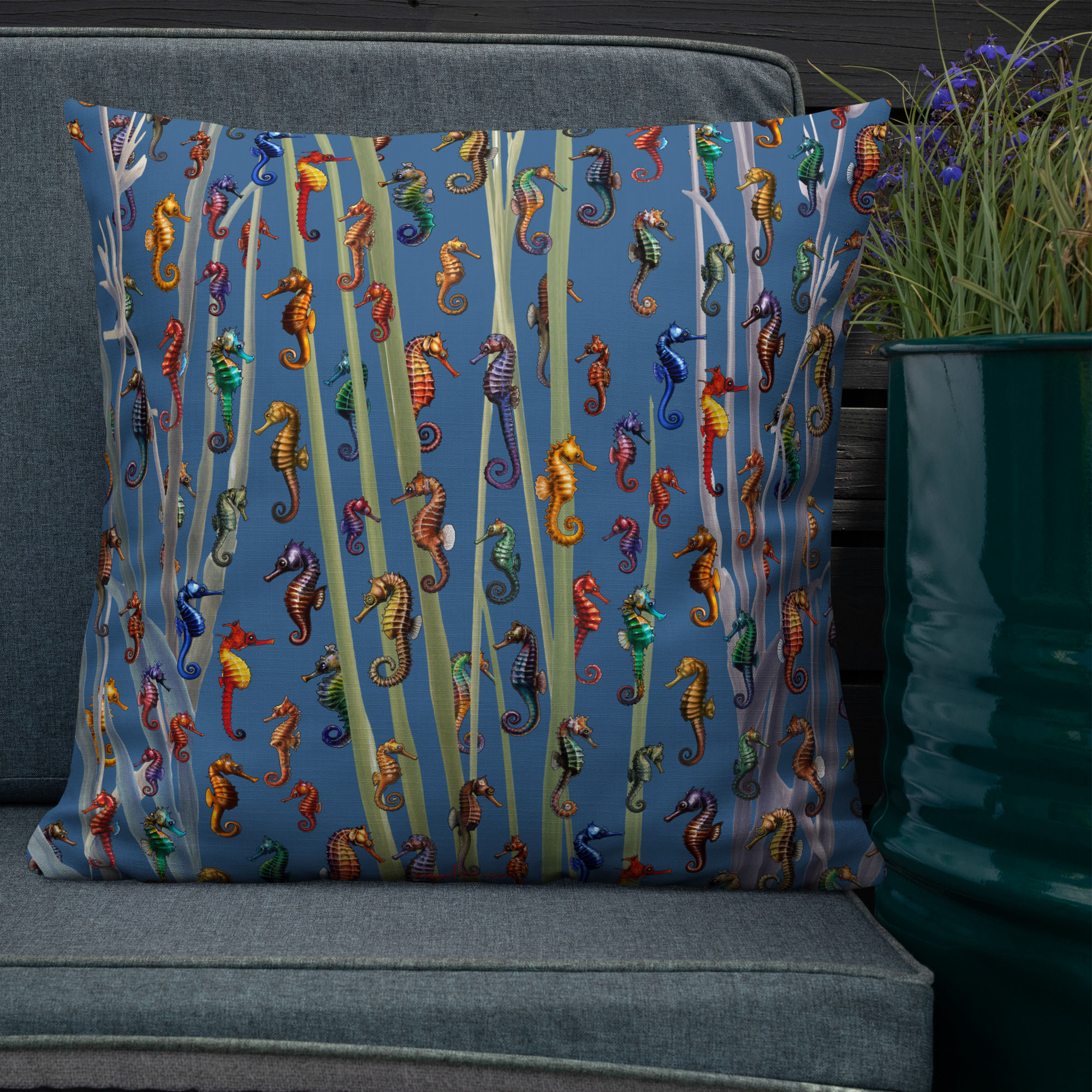 Deco Cushion Seahorses