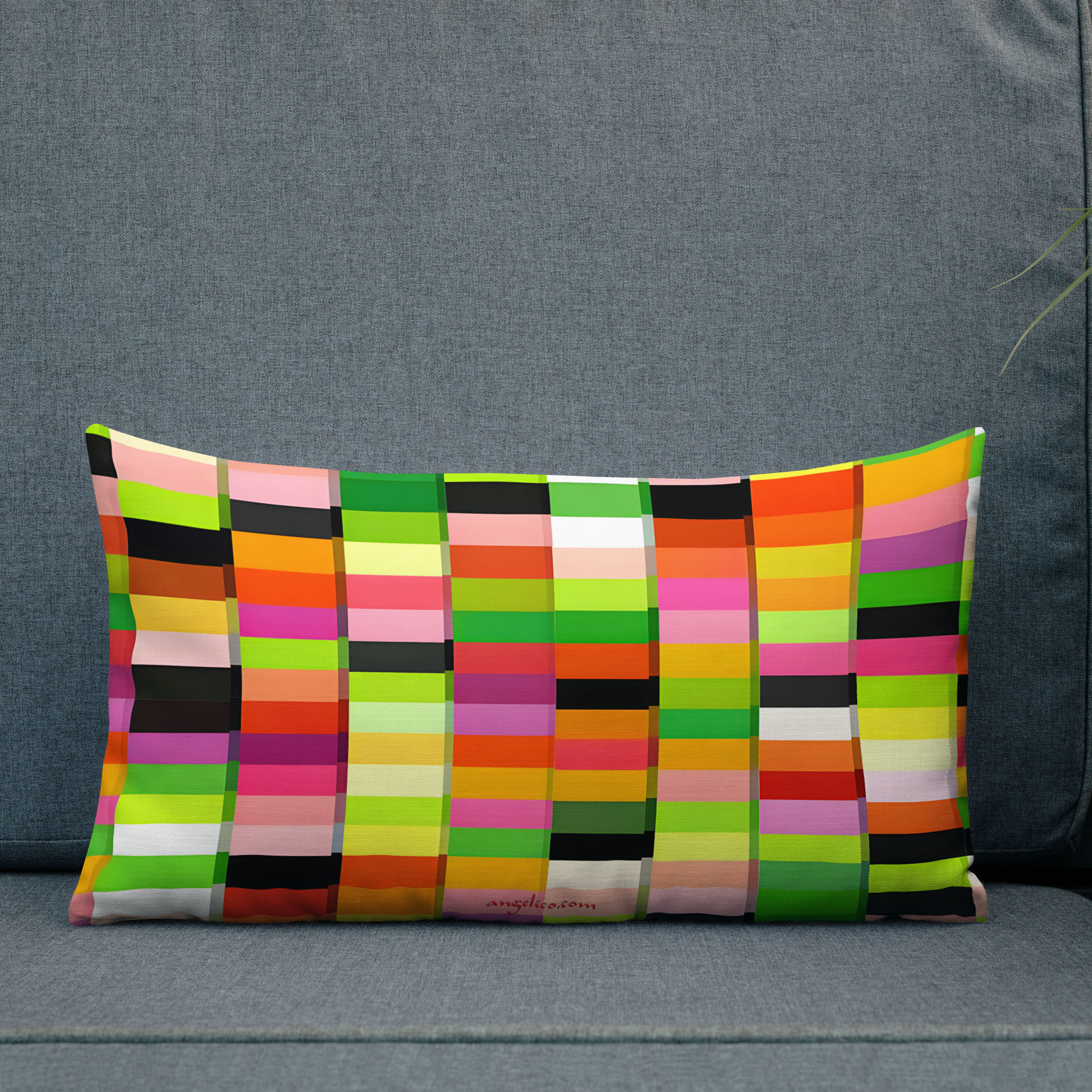 Deko-Kissen Kleine Farbfelder orange