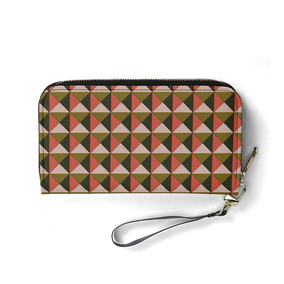 Thumbnail: Brieftasche ZIP Pyramiden ocker