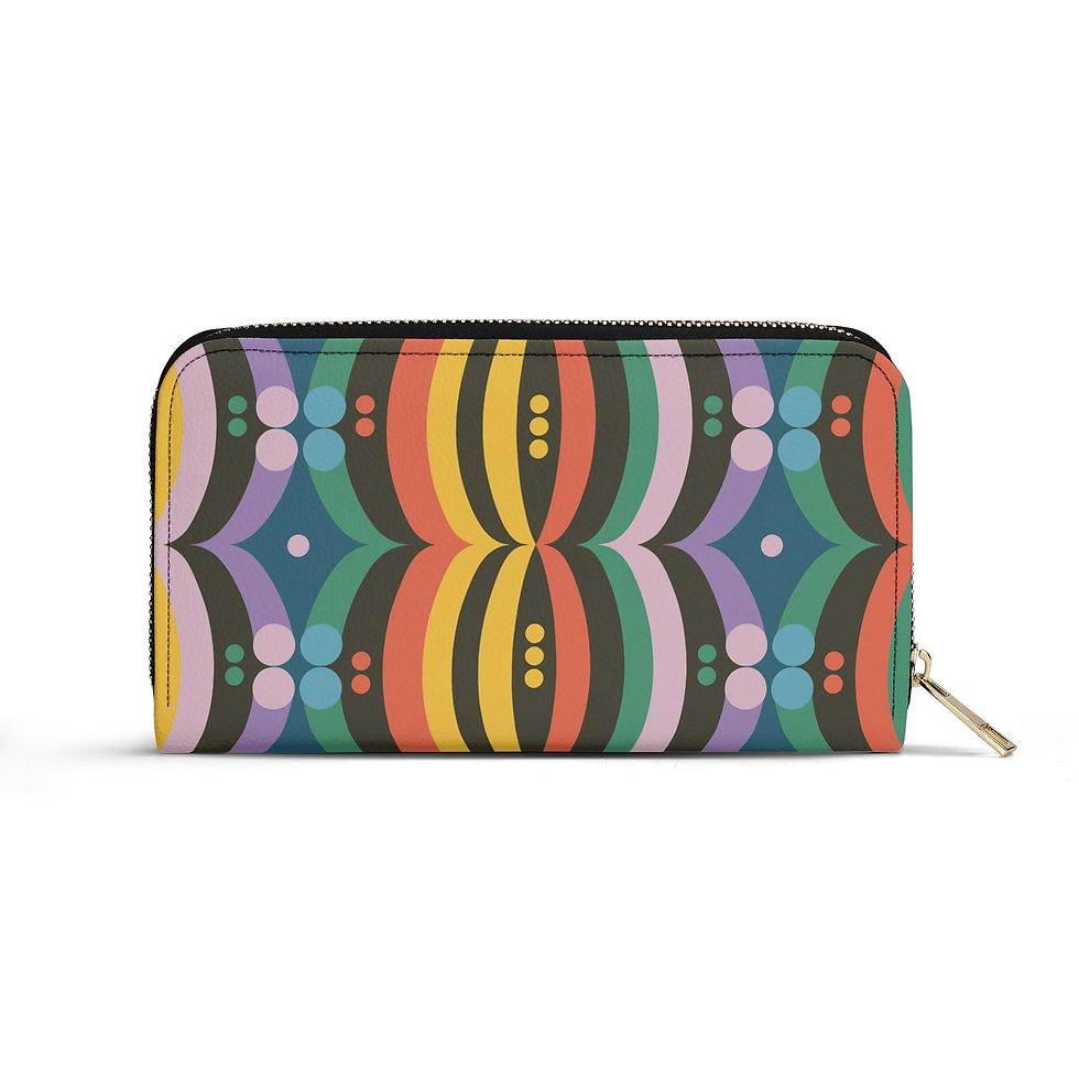 Brieftasche ZIP Regenbogenwellen