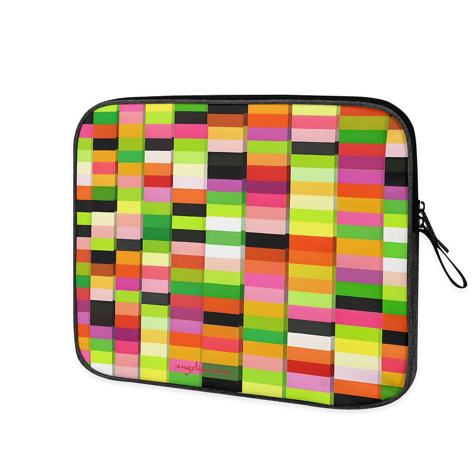 Laptop-Tablet Hülle Kleine Farbfelder orange