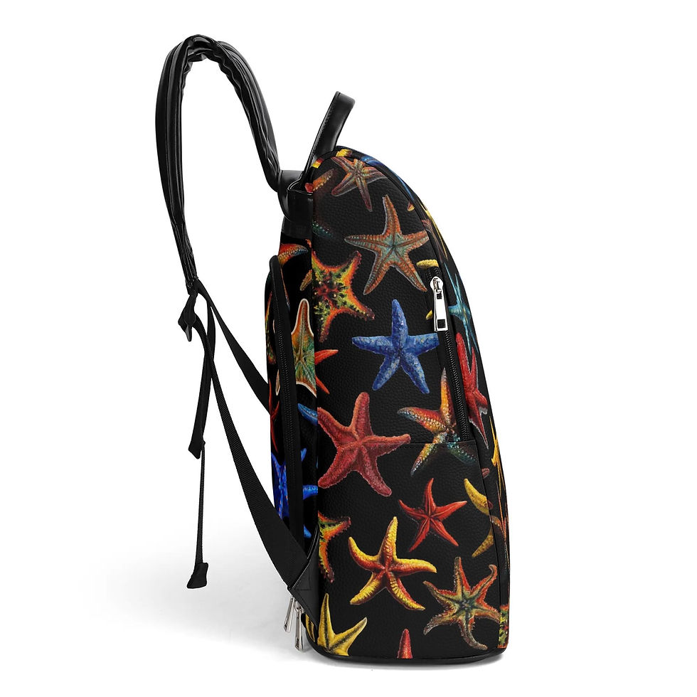 Miniaturbild: Rucksack Seesterne schwarz
