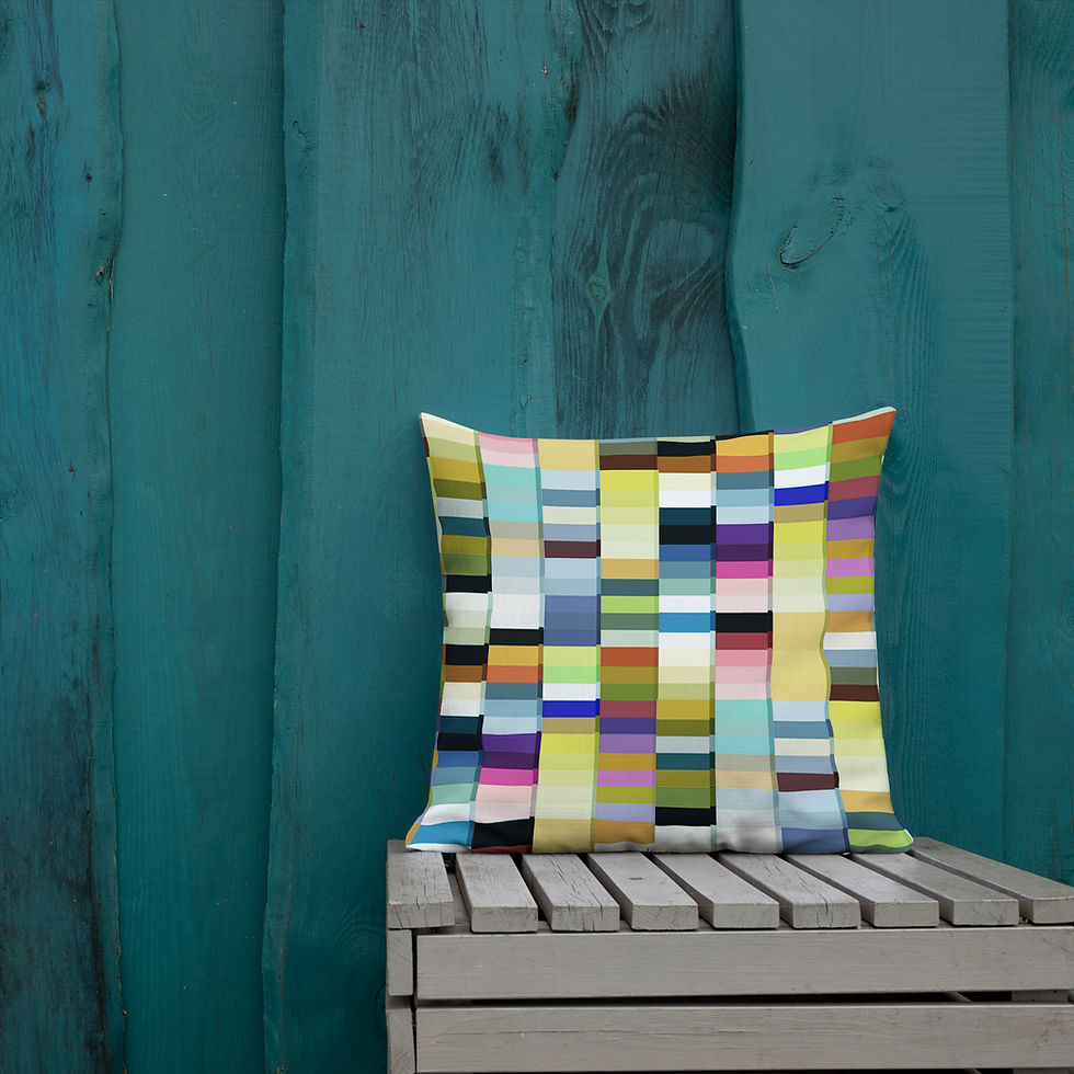 Miniaturbild: Deko-Kissen Kleine Farbfelder gelb