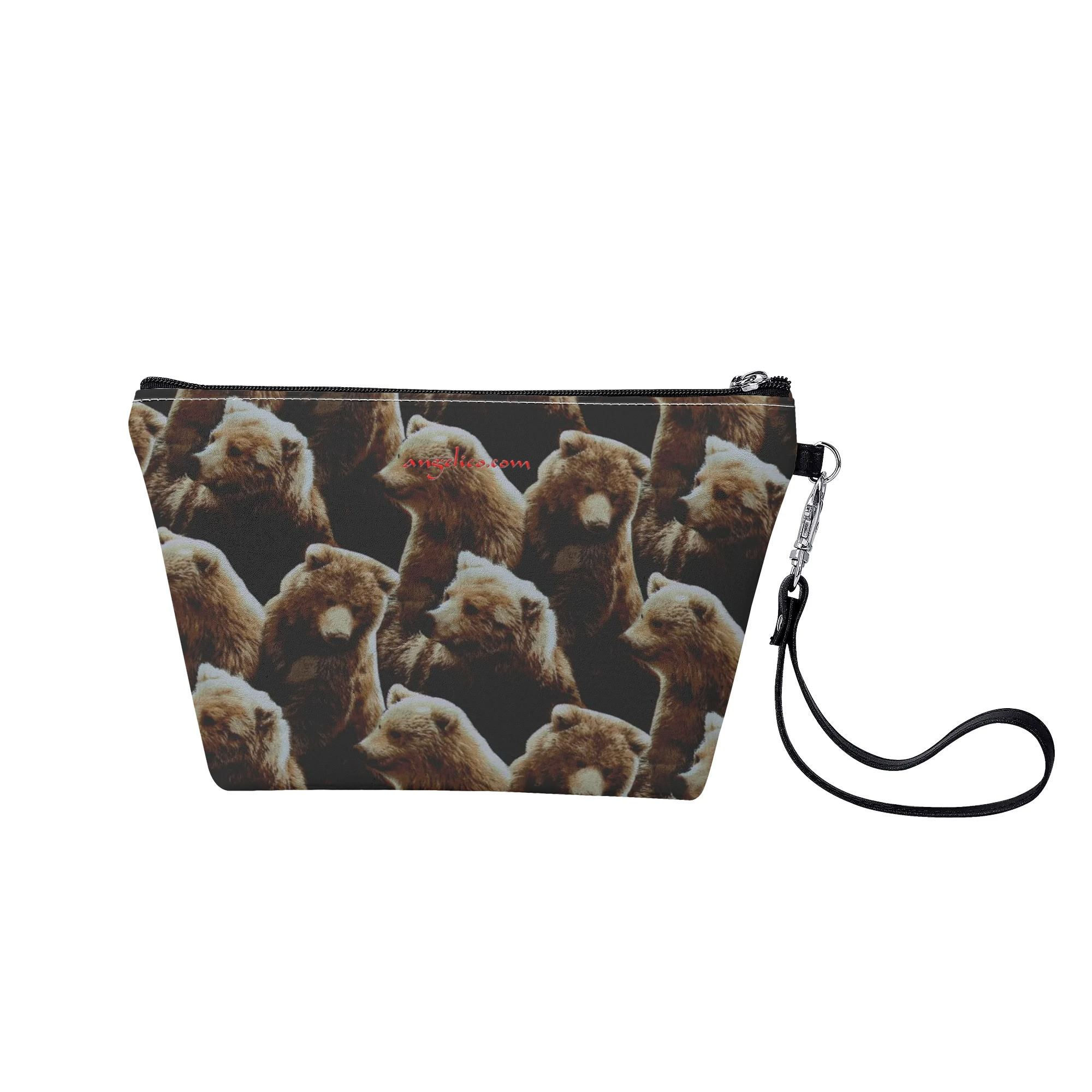 Kosmetiktasche Bären braun