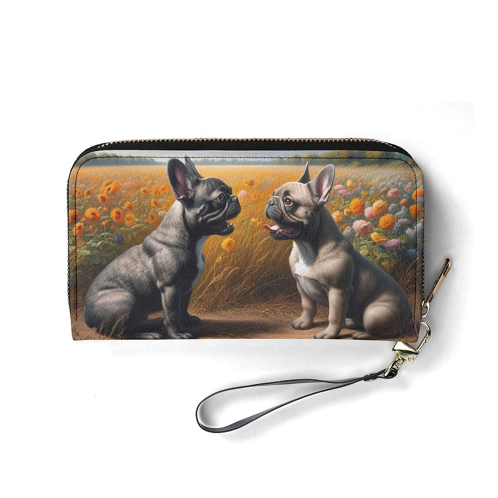 Miniaturbild: Brieftasche ZIP Französische Bulldogge