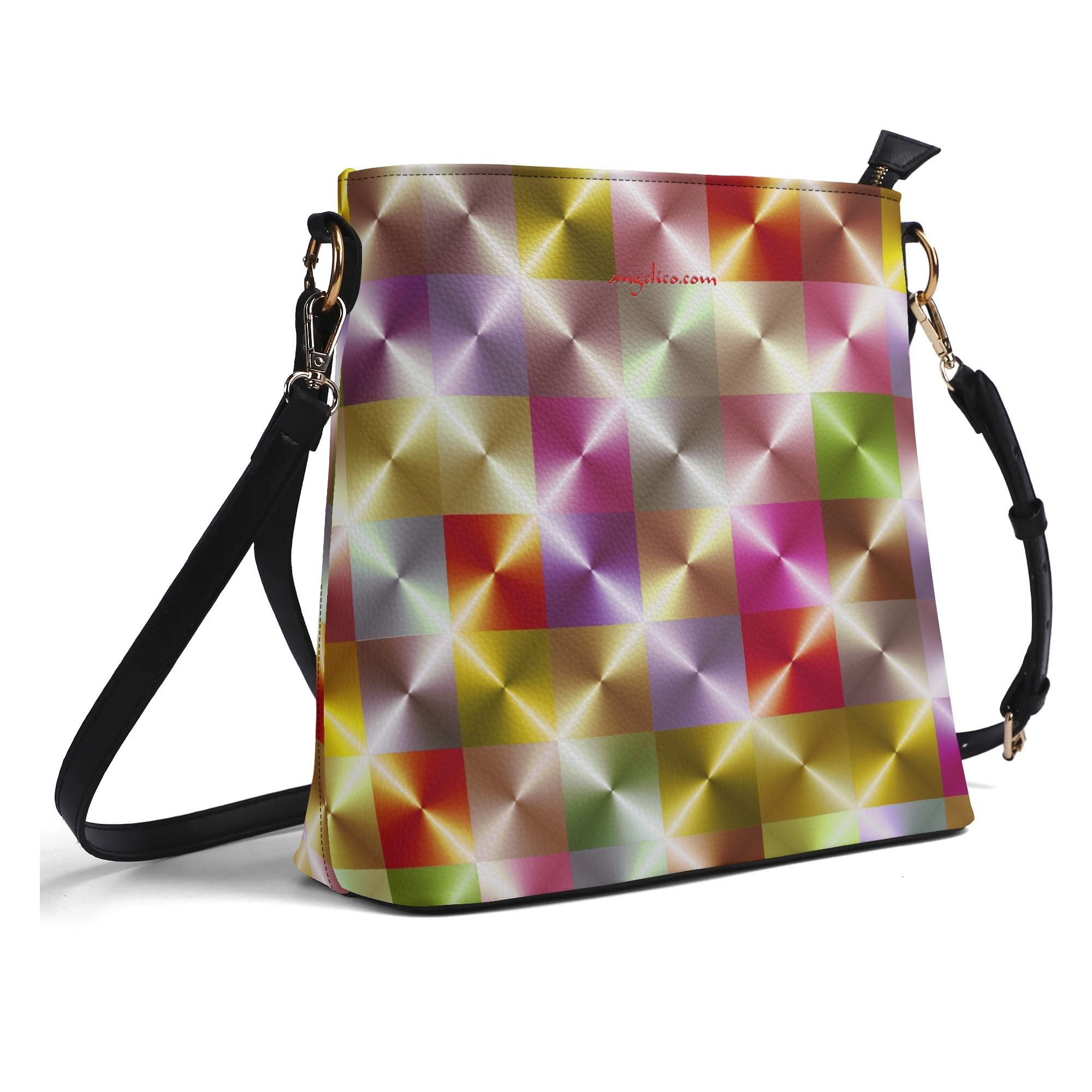 Beuteltasche Metall-Reflex gelb