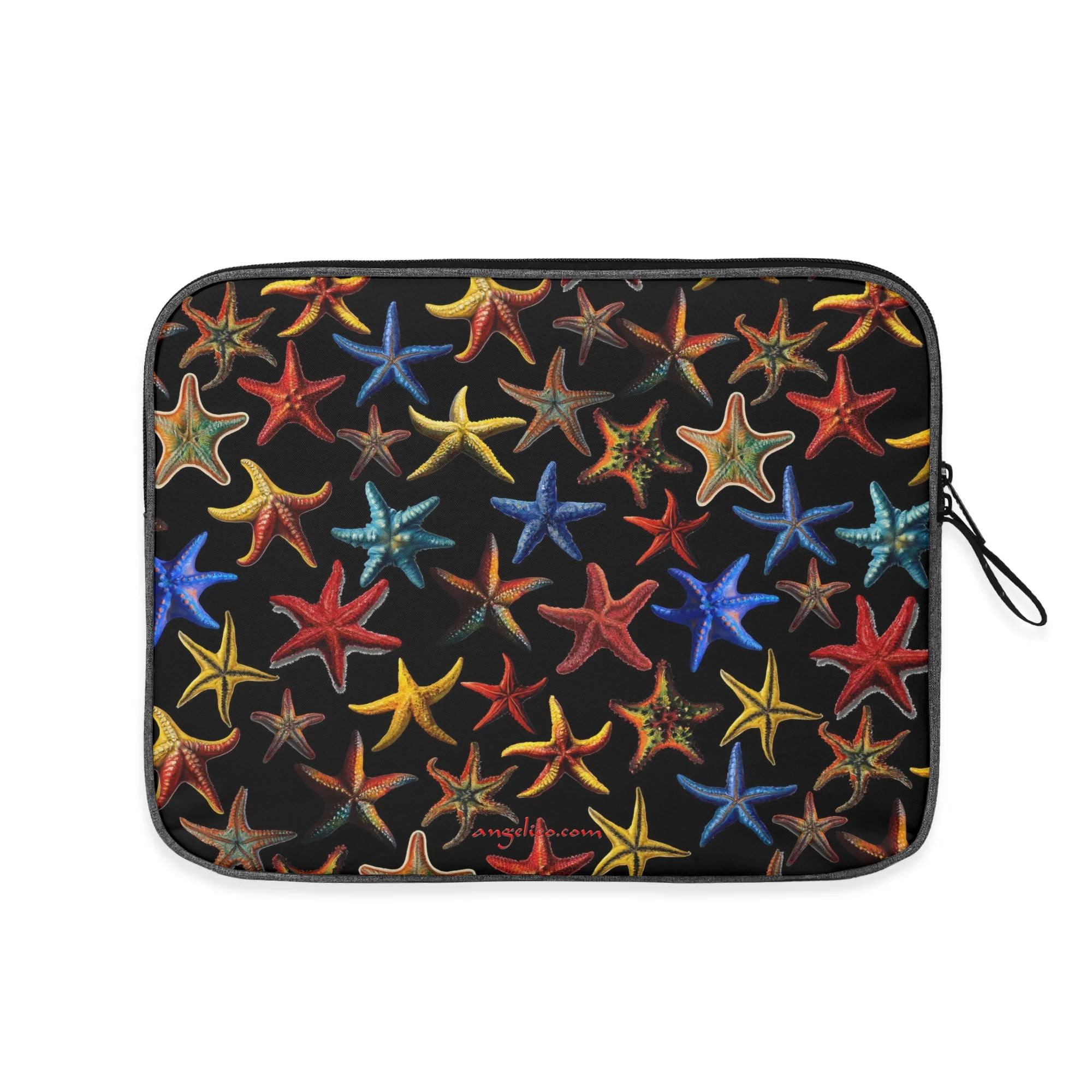 Laptop-Tablet Hülle Seesterne schwarz