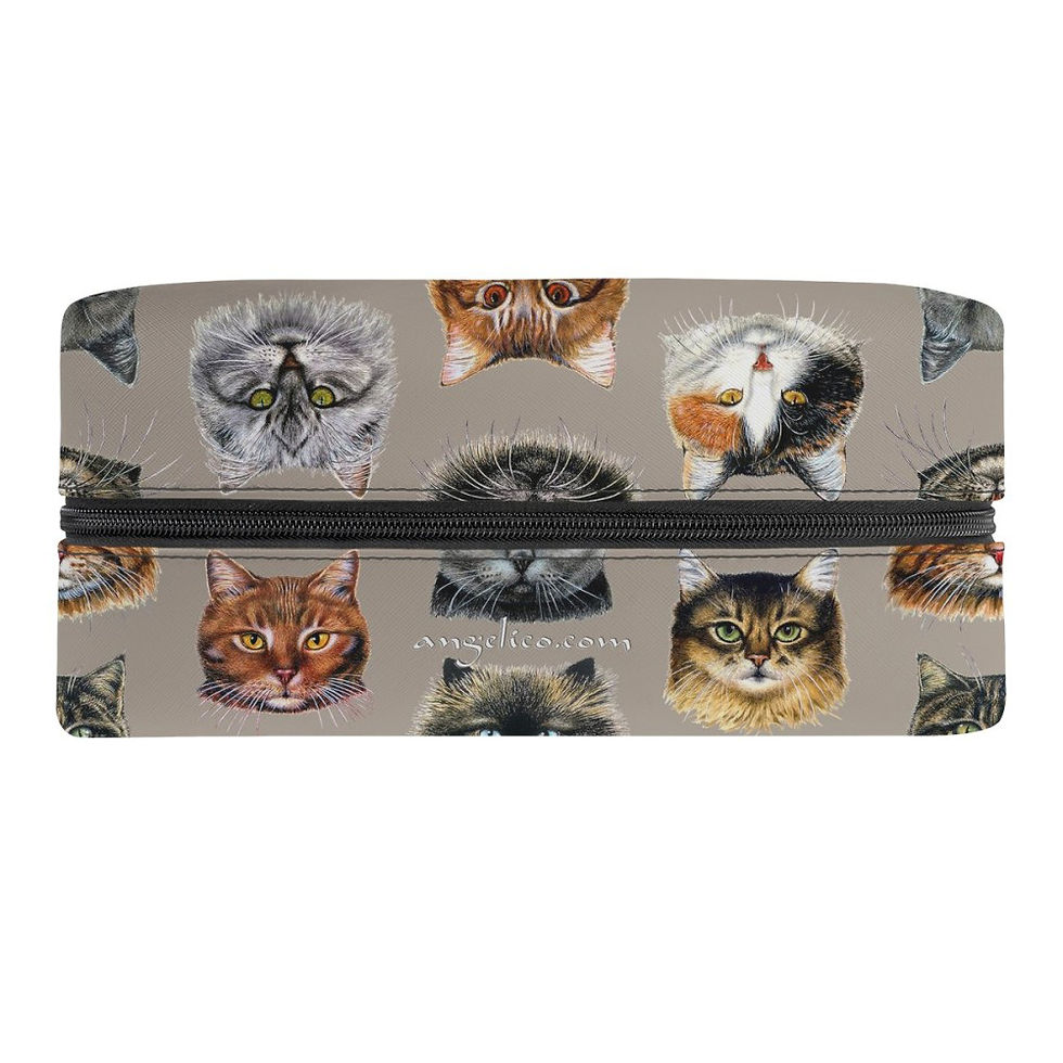 Thumbnail: XL-Necessaire | Kulturbeutel Katzen