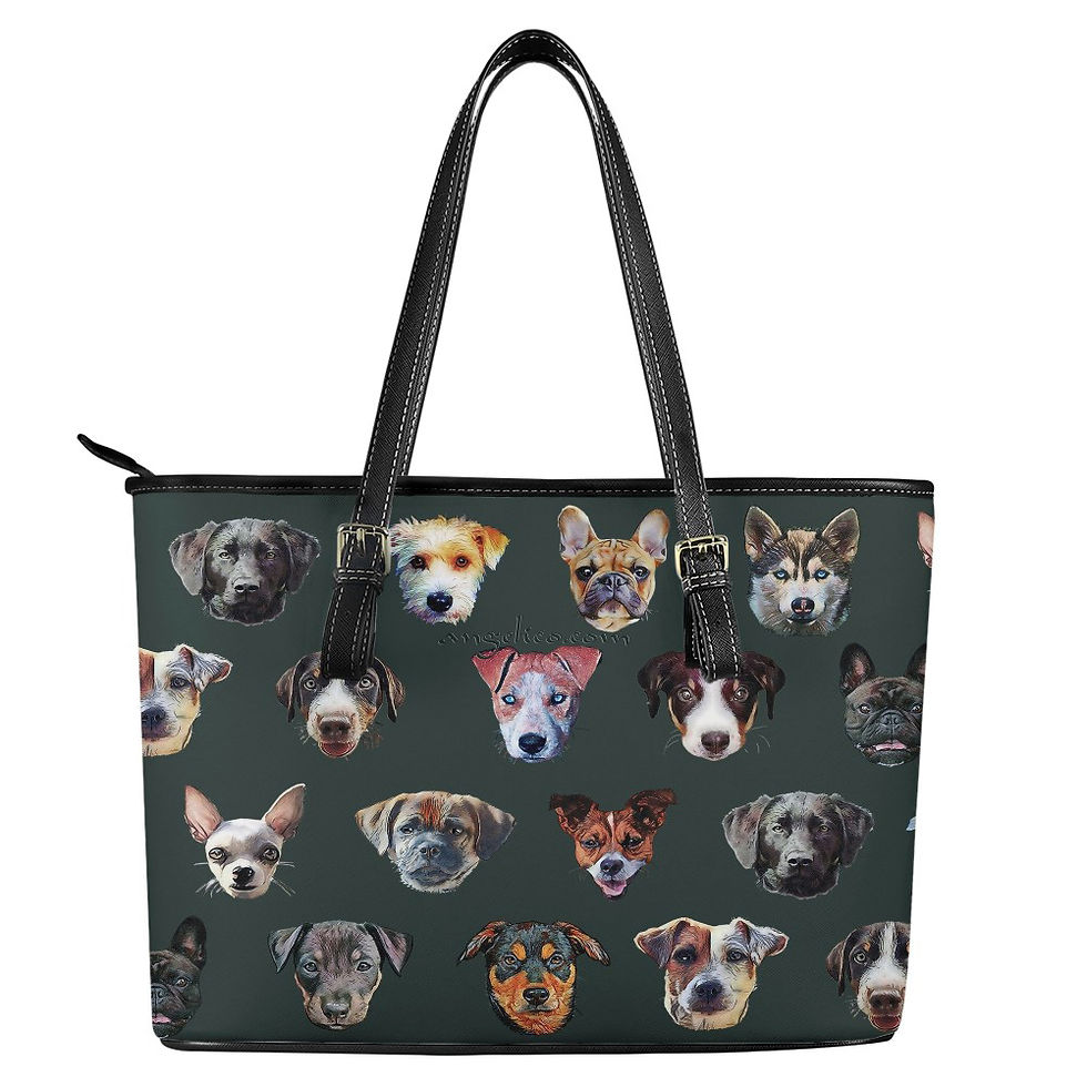 Shopper Hunde grün