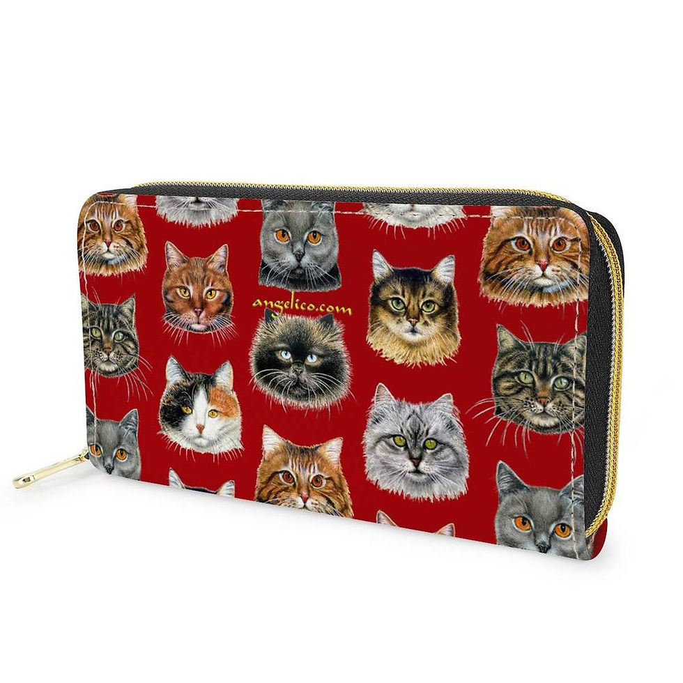 Thumbnail: Long Zipper Wallet Cats