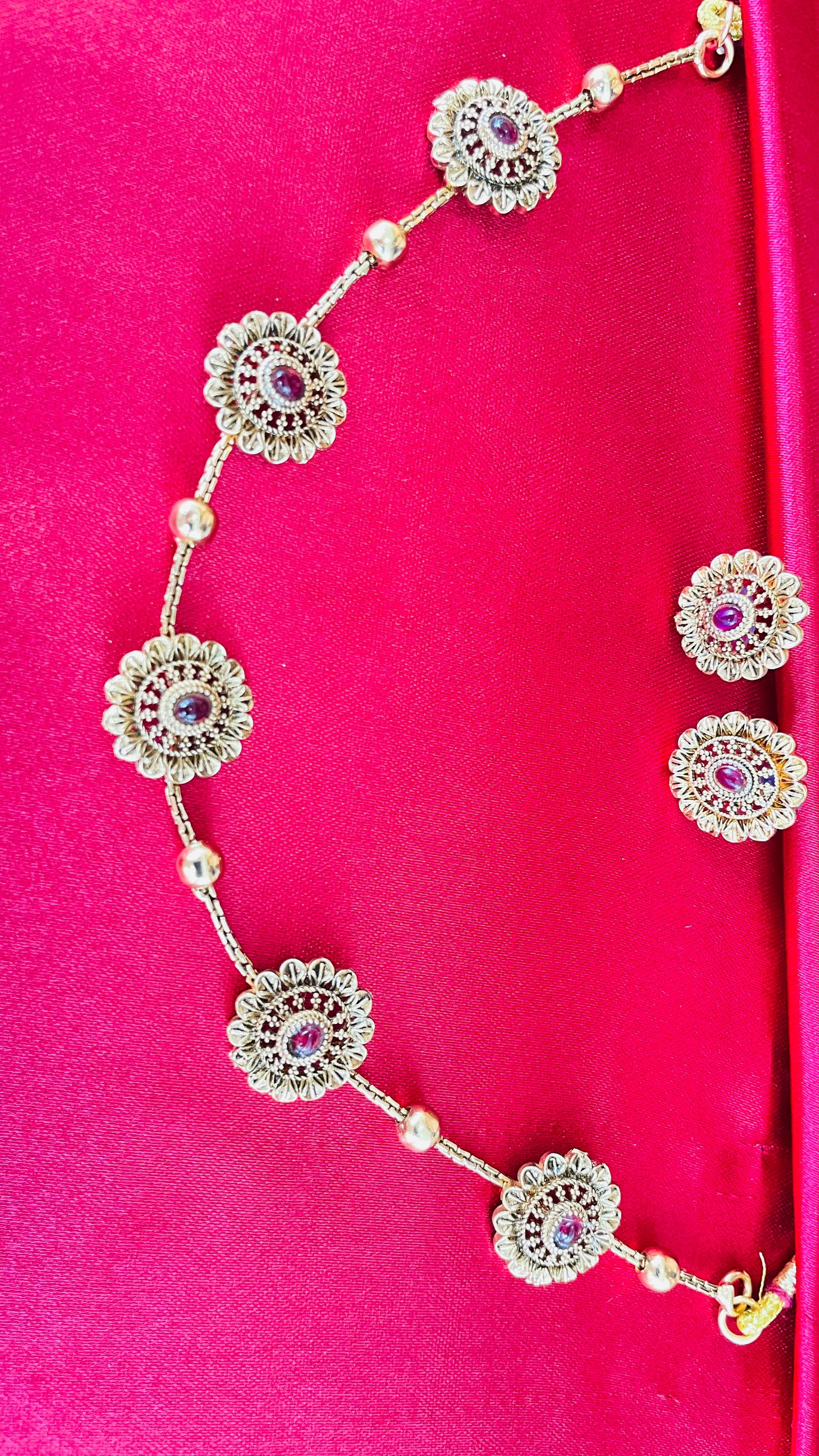 Elegant Floral Bracelet & Stud Set