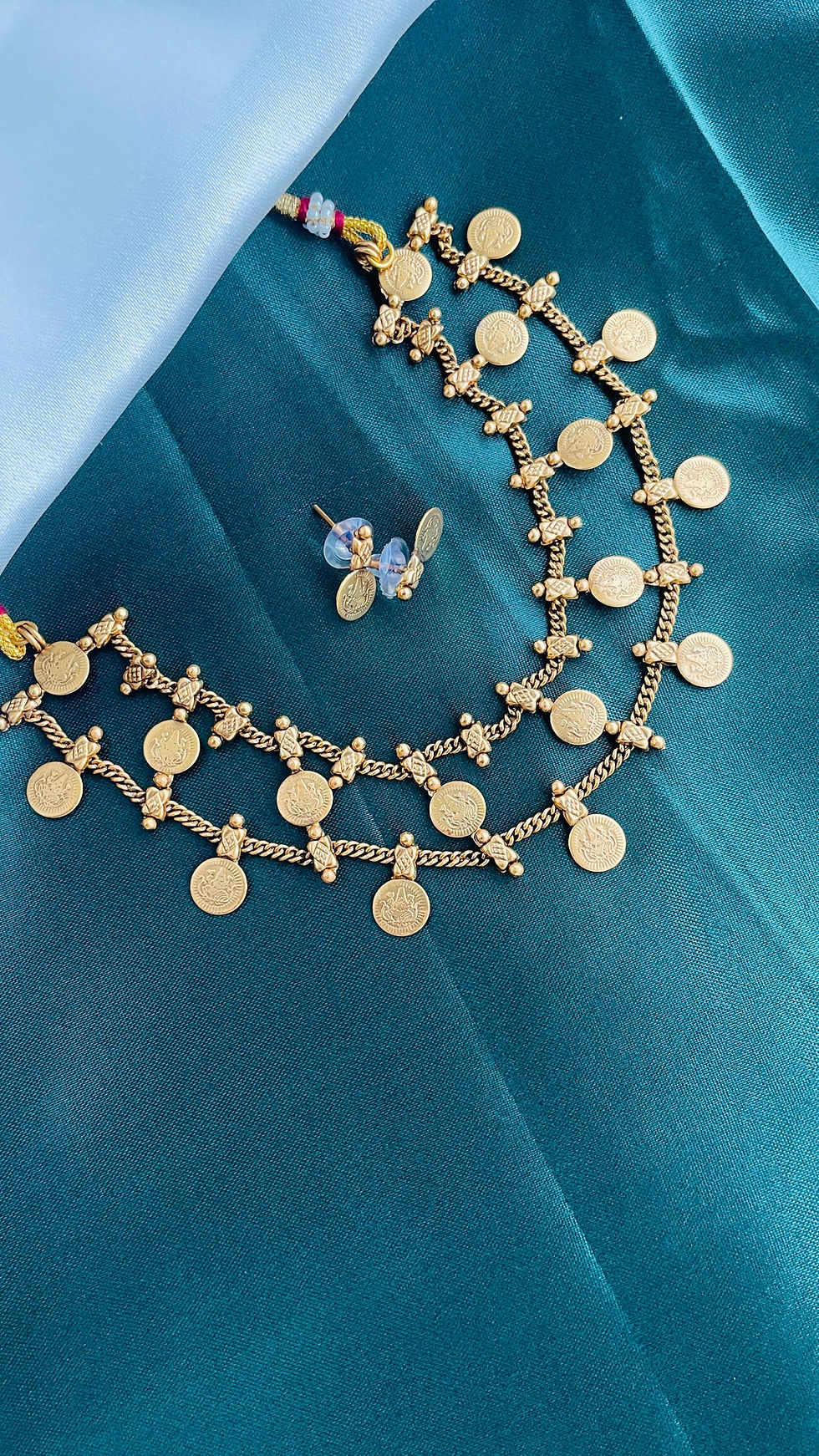 Thumbnail: Lakshmi Coin Necklace and Earrings Set