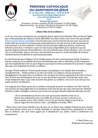 Feuille paroissiale de juin 2026