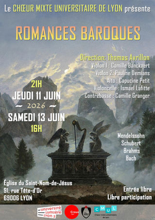 « Romances baroques » : deux concerts les 11 et 13 juin 2026
