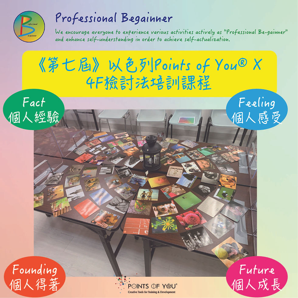 《第七屆》以色列Points of You® X 4F檢討法培訓課程