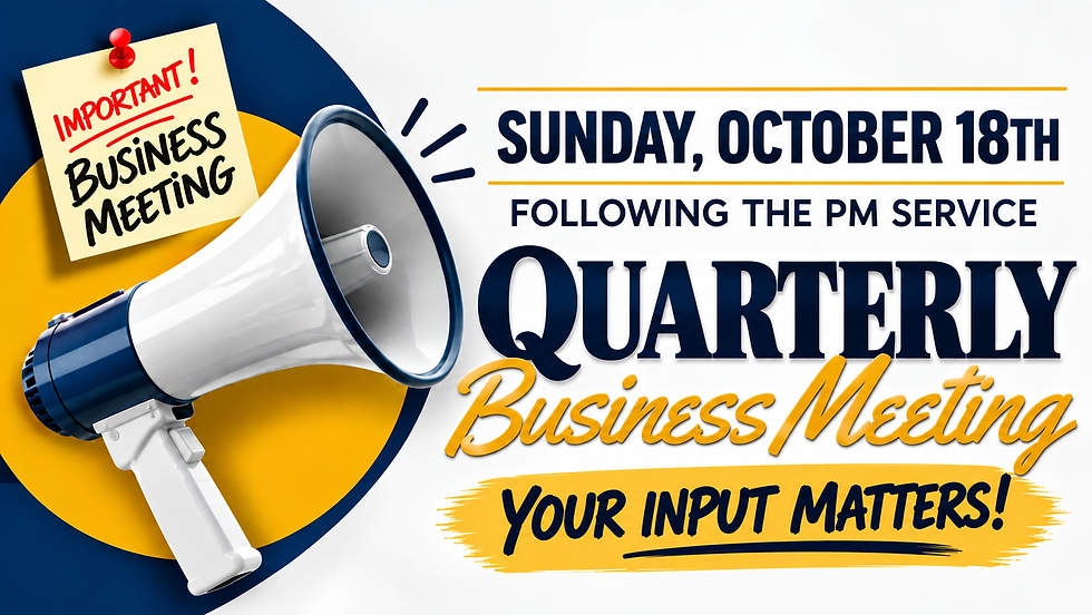 Quarterly Business Meeting Announcement