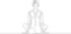 Continuous line drawing of a person sitting cross-legged from behind. Minimalist style with a calm, serene mood on a plain white background.