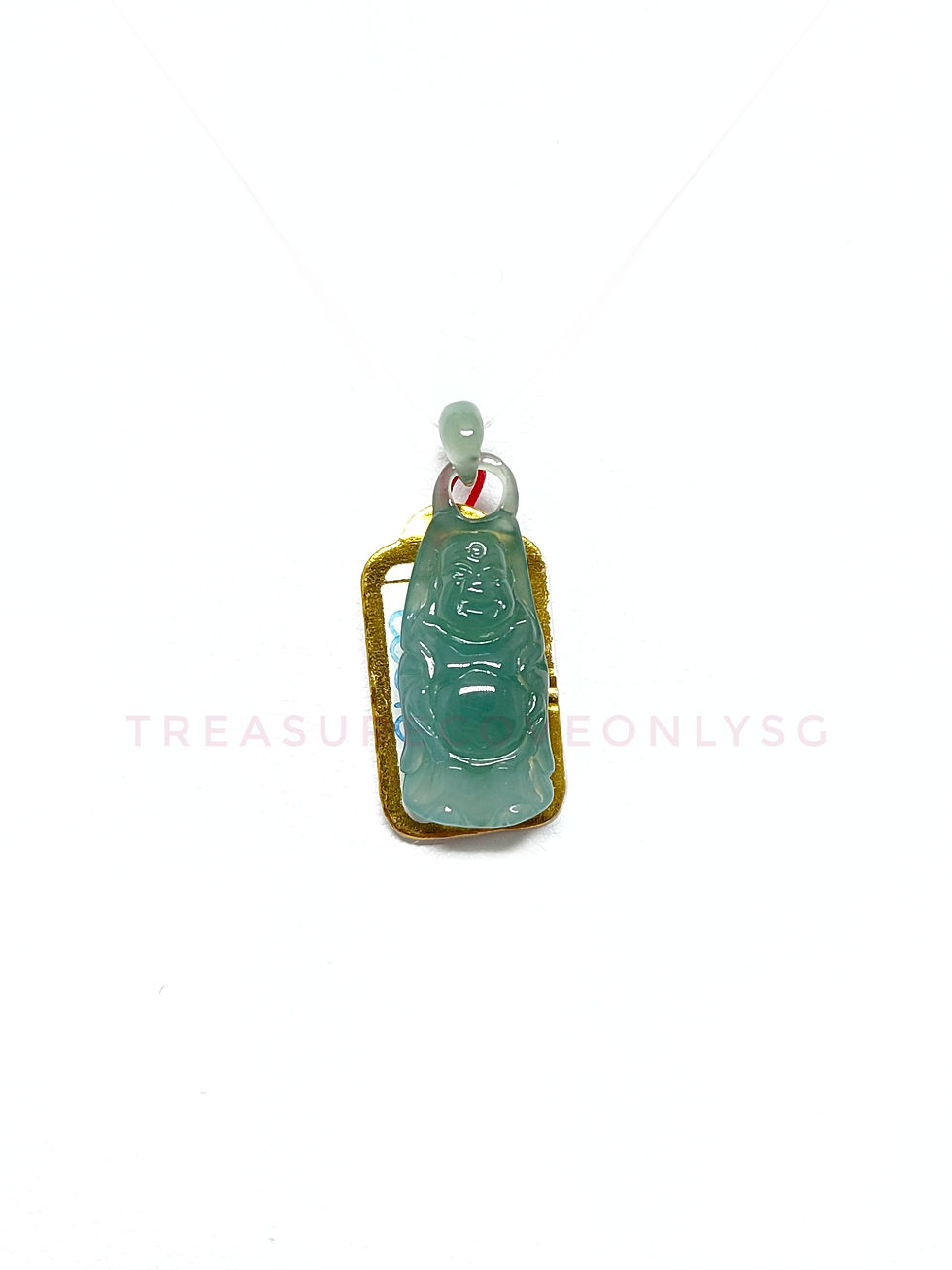 Type 'A' Jadeite Oil-Green Standing Milo Buddha Pendant 翡翠A货 油青立弥勒吊坠