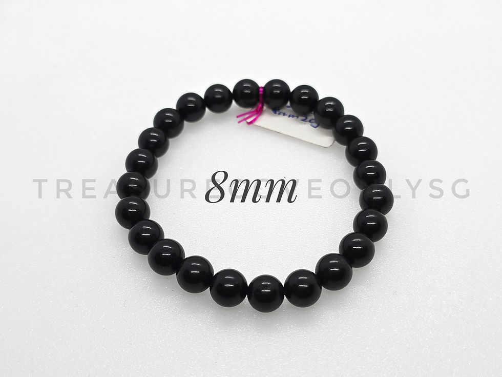 Thumbnail: Natural Shungite Round-Bead Bracelet 天然次墨石圆珠手串
