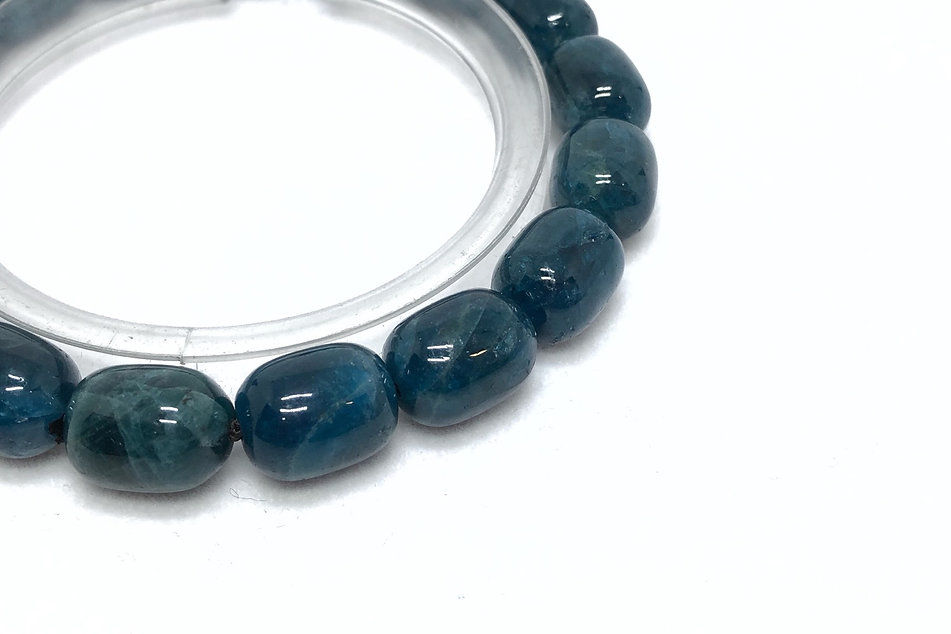 Thumbnail: Natural Apatite Drum Bracelet - 8mm 